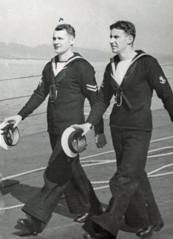 Frank (left) with colleague
